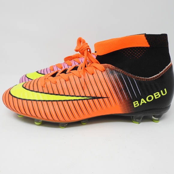 Baobu Shoes Neon Orange Black Soccer Futbol Cleats Poshmark
